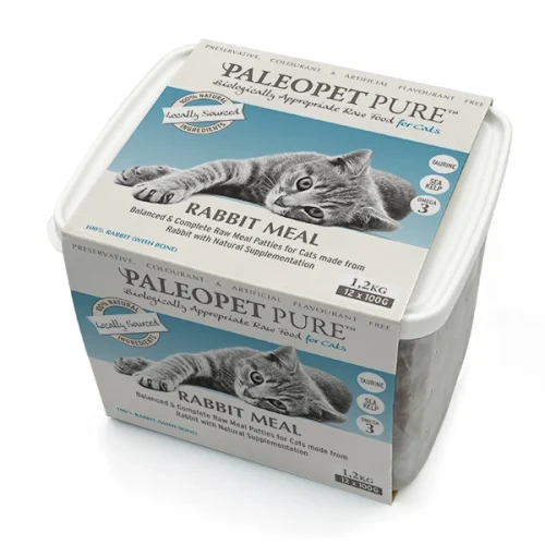 PaleoPet | Complete Cat Meals | Rabbit 1.2Kg (12 x 100g) (Online Only)